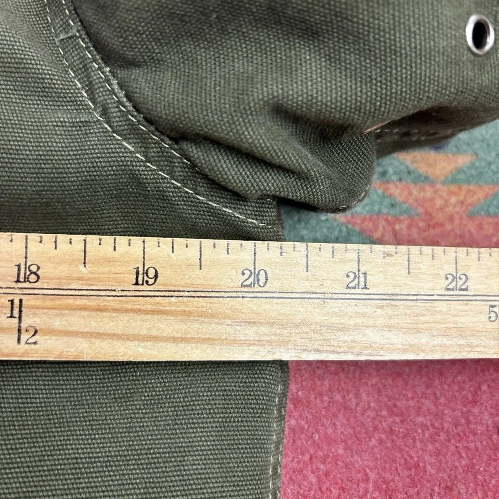 J Peterman Military Coat Jacket Men's Small Green Canvas USN N1 Deck Stencil - Picture 11 of 12